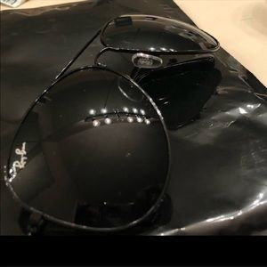 Ray Ban Black Large Aviators